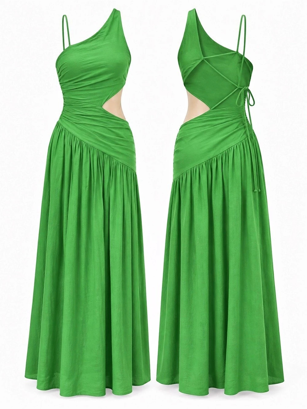 Green Cutout Maxi Dress
